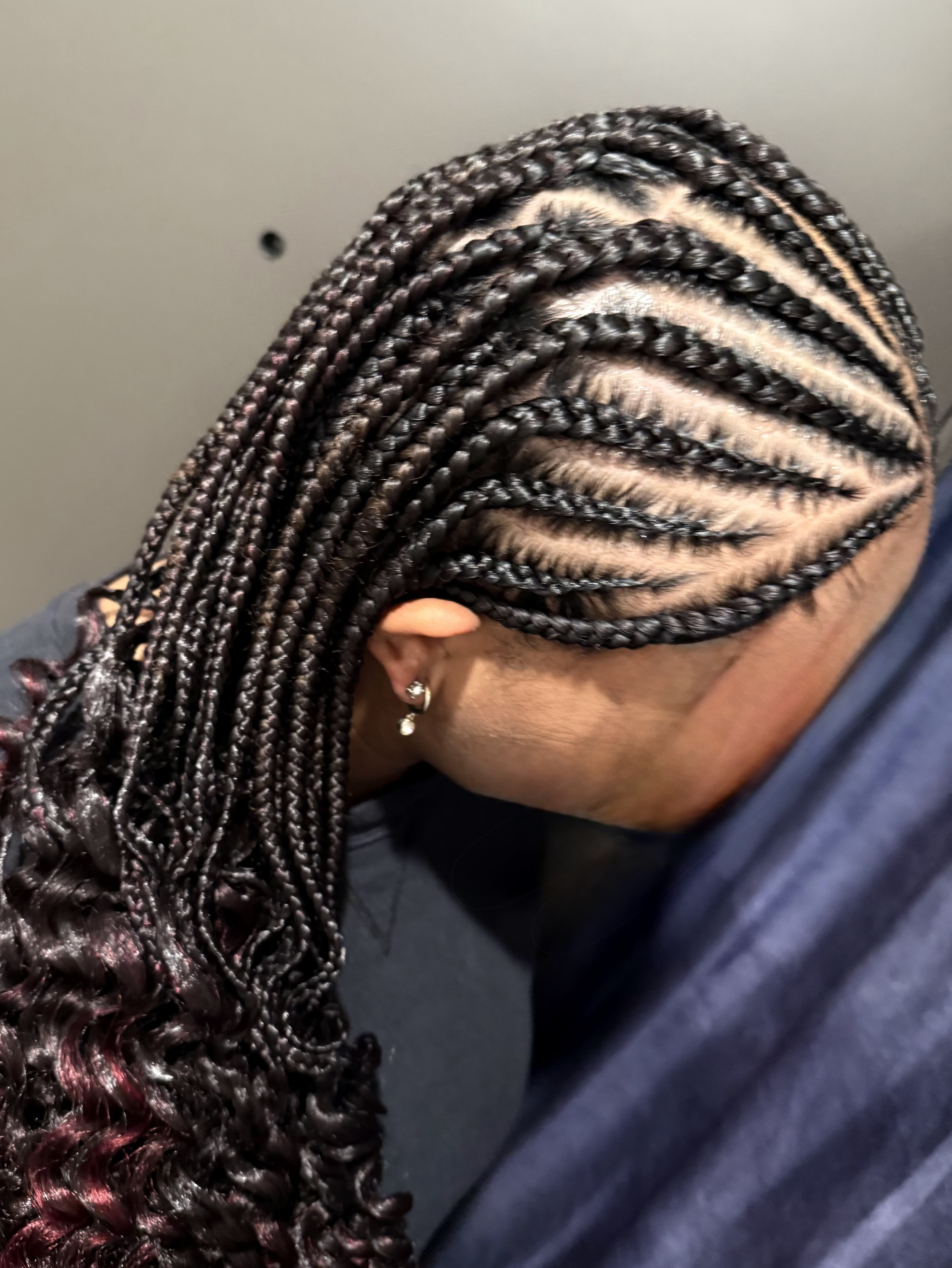 Fulani-inspired braid pattern